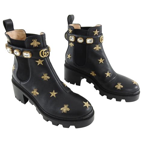 gucci bumblebee shoes|Gucci star and bee boots.